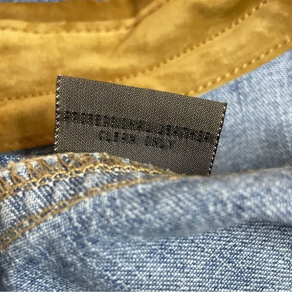 Brandon Thomas Woman’s Lightweight Blue Jean/Suede Jacket Size Medium - Picture 5 of 8